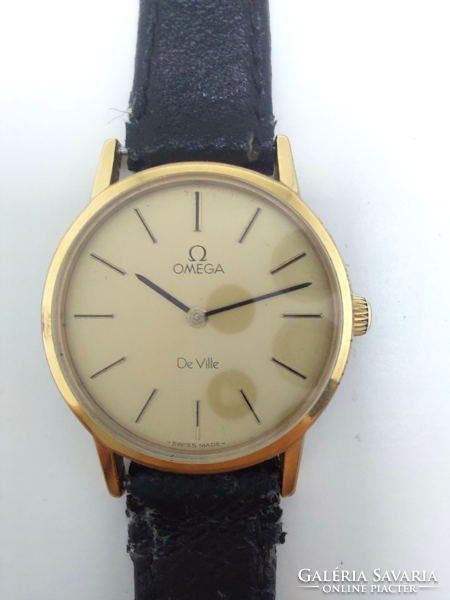 225T . Omega De Ville c.625 Mechanikus Aranyozott női karóra 24mm