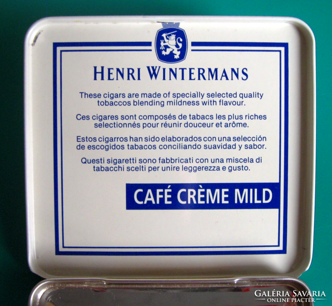 Retro – Henri Wintermans -  kávékrém aromás - szivarkás üres fémdoboz