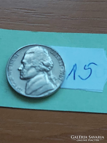 USA 5 cents 1967 thomas jefferson, copper-nickel 15