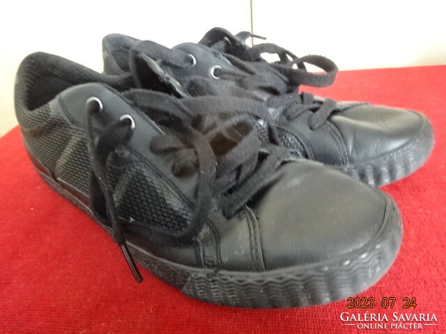Geox black leather, men's trainers, size 41. Jokai.