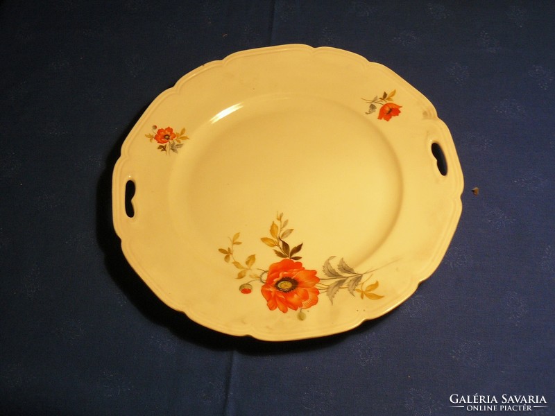 Cookie dish with poppy decoration