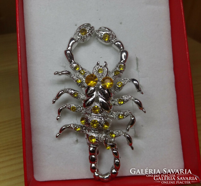 A very nice scorpion brooch, pin, to pin on a jacket or scarf, it's a matter of imagination.