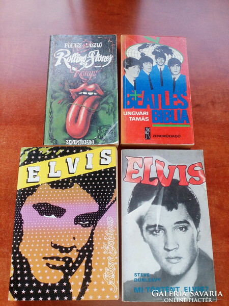 Elvis, Rolling Stones, Beatles régi könyvek