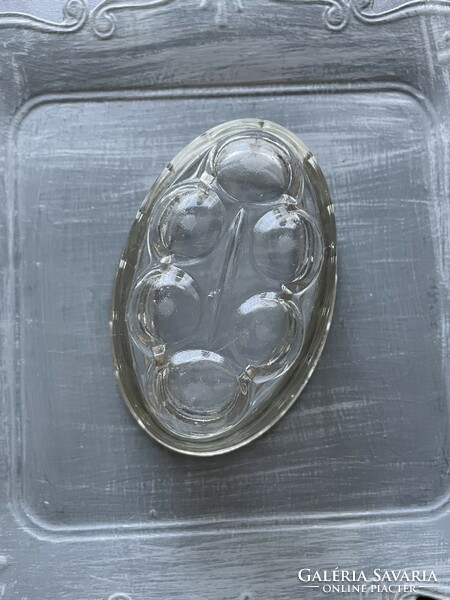 Old glass jelly and pudding mold with a very nice pattern