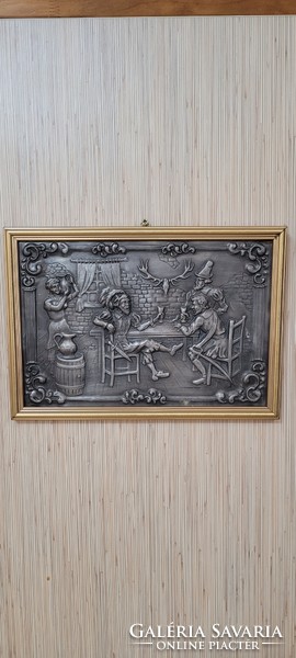 Tin wall decoration. Wall picture