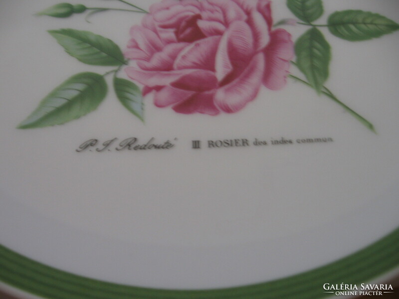 Pierre-Joseph Redouté gyűjtői rózsás tányér Hutschrenreuther