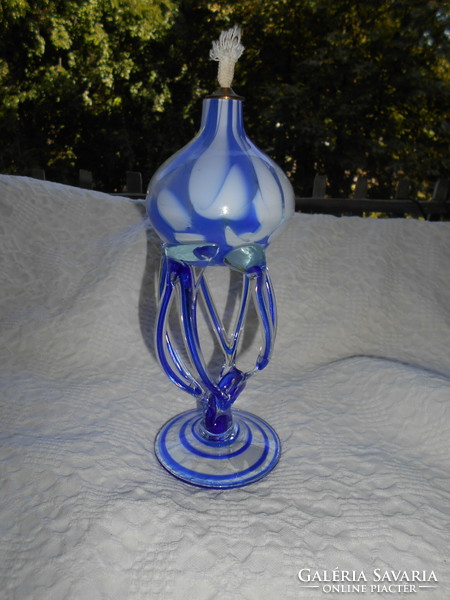 Handcrafted Murano glass candle holder 20 cm