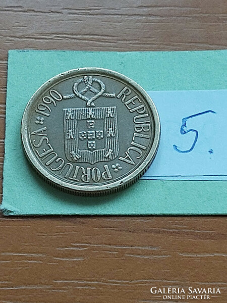 Portugal 10 escudos 1990 lace, nickel-brass 5