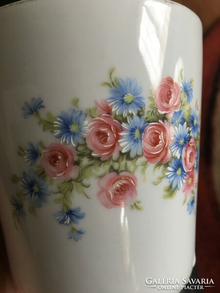2 Zsolnay flower mugs