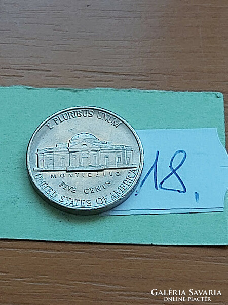 Usa 5 cents 1995 / d thomas jefferson, copper-nickel 18