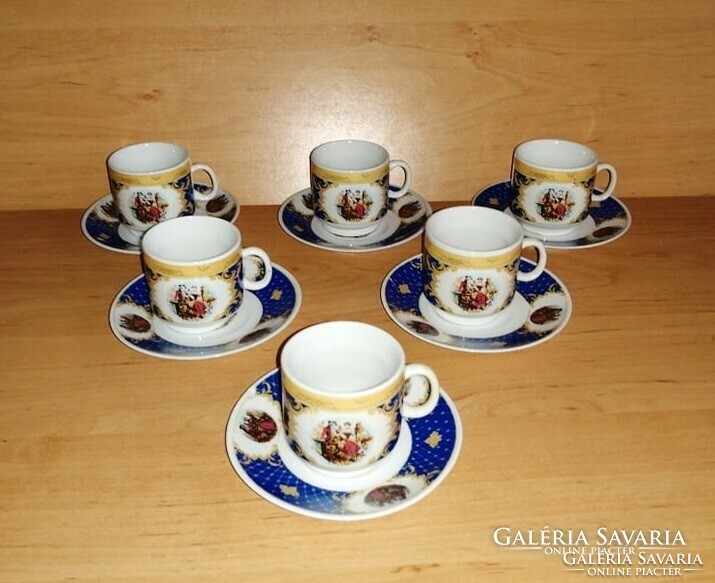 Chinese Scenic Porcelain Coffee Cup Set for 6 People (Z-5)