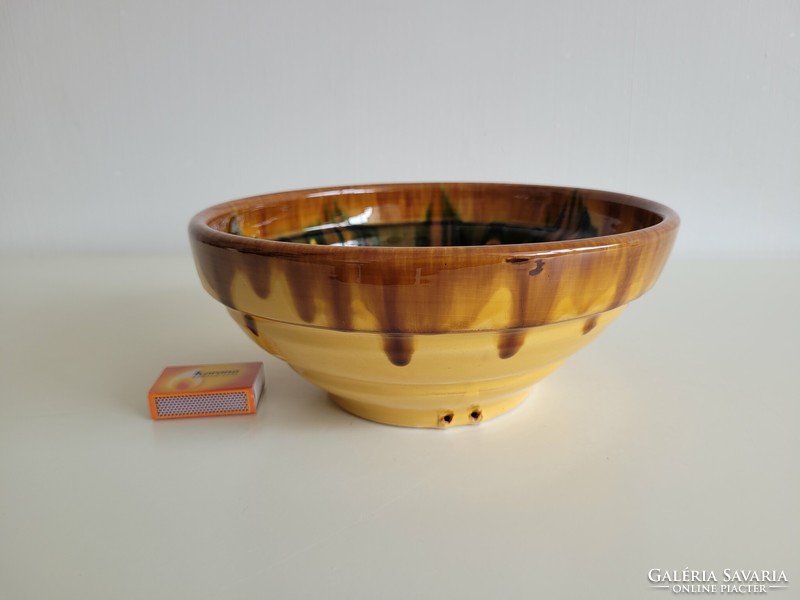 Retro large ceramic decorative bowl mid century old bowl wall bowl wall decoration