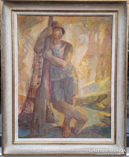 Jenő Gábor (1893-1968): fisherman, 80x60 cm.