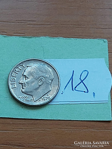 Usa 10 cent dime 1970 franklin d. Roosevelt, copper-nickel 18
