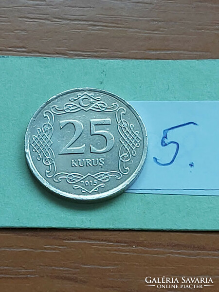 Turkey 25 kurus 2015 copper-nickel 5