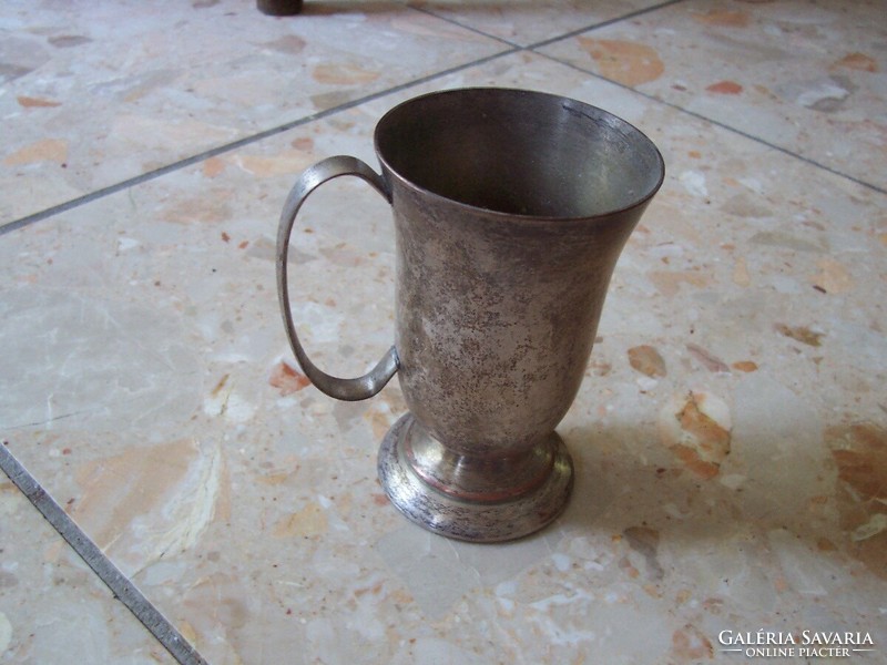 Cup with silver-plated handles