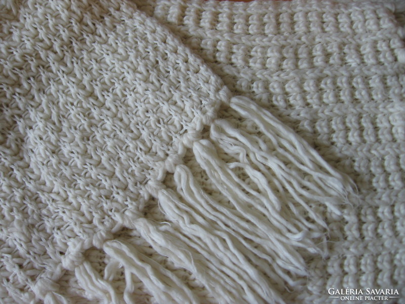 White handwork, knitted stole, scarf, shawl
