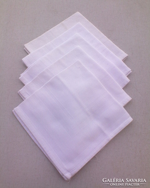 Öt darab fehér damaszt szalvéta 37x36 cm