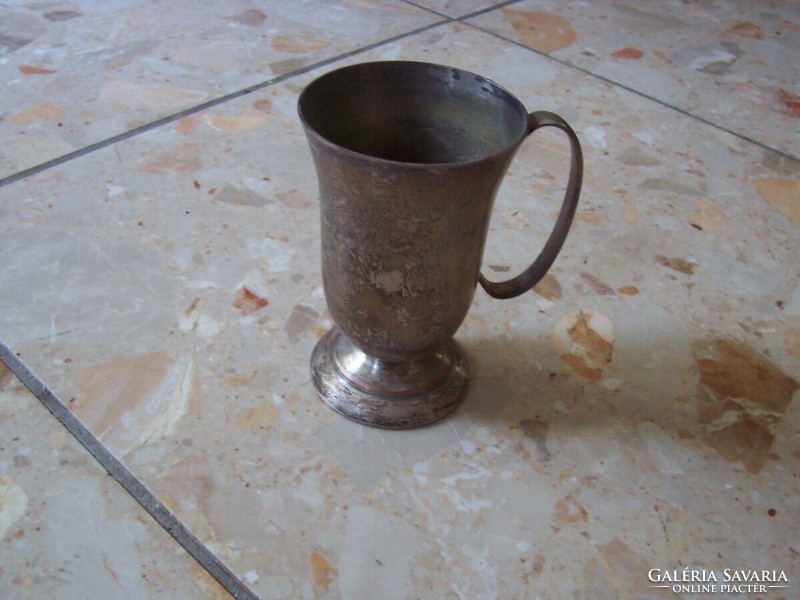 Cup with silver-plated handles