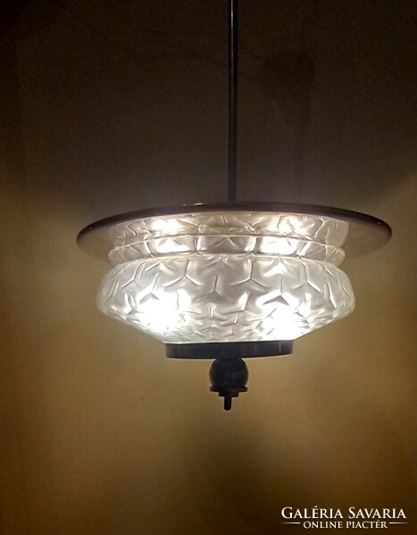 Bauhaus Króm mennyezeti lámpa  ALKUDHATÓ Muránói búrával