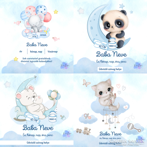 Baby things - unique design (blanket, pillow, bib, plate)