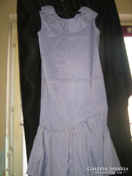 Beautiful women's vintage ruffled light lilac light dress