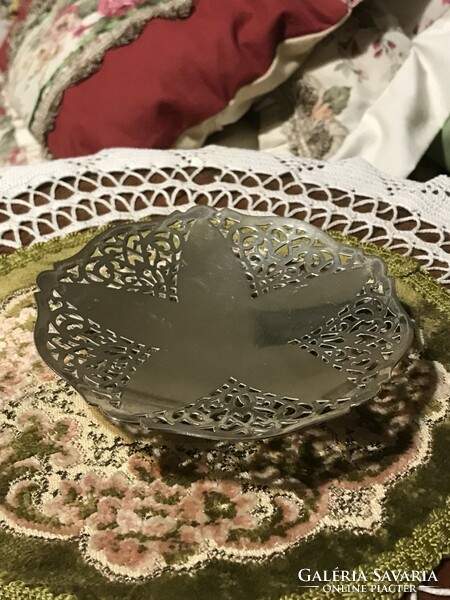 Gorgeous Silver Plated Alpaca Pierced Marked Treat or Candy Bowl
