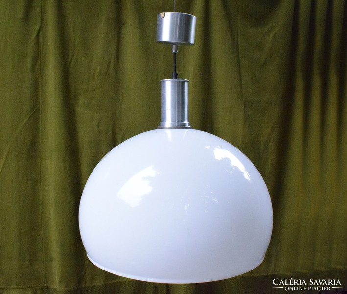 Old spherical chandelier, lamp, 70s and 80s with Ikea socket 47 x 32 cm + hanger