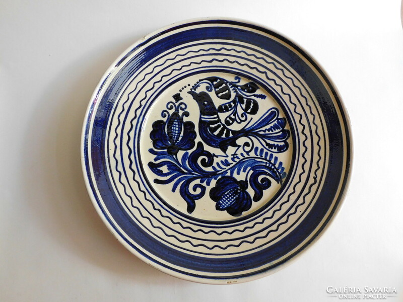 Korondi large blue bird bowl - 29.5 Cm