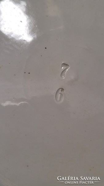 2 db Kézzel festett kerámia fali tál tányér dísztányér (24,5 cm)