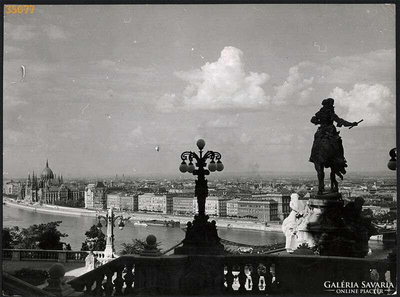 Larger size, photo art work by István Szendrő. Budapest, Buda castle, cityscape, country house, savo