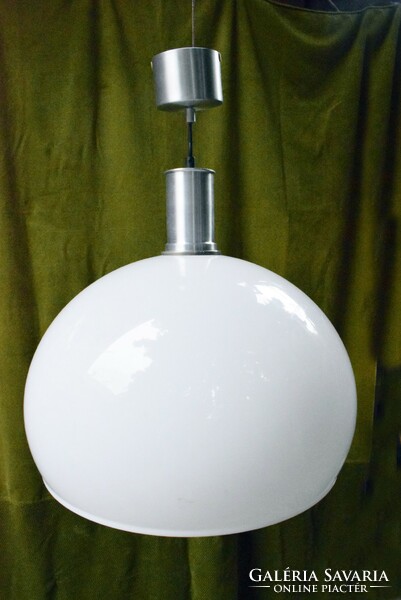 Régi gömb csillár , lámpa , 70-es 80 -as évek IKEA foglalattal 47 x 32 cm + függesztő