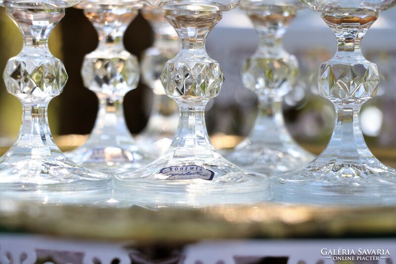 Czech Bohemian crystal glasses