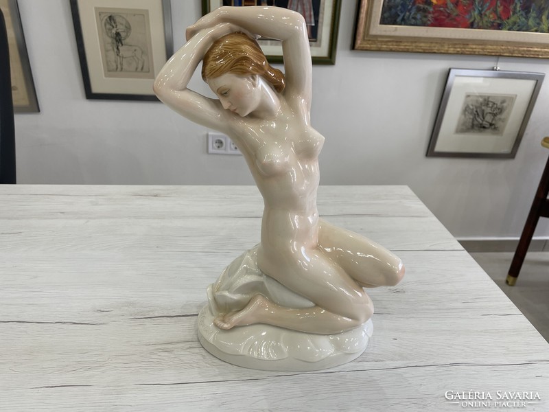 Ens goebel bath female girl nude figure sculpture porcelain art nouveau German