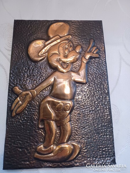 Mickey Mouse copper relief, wall decoration