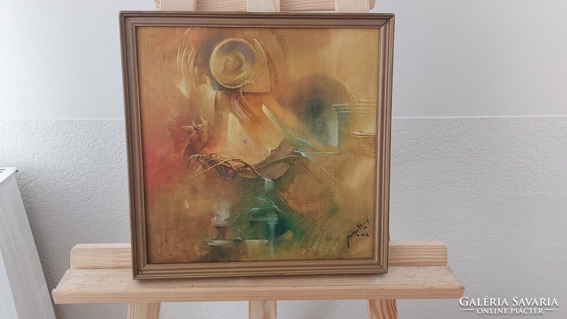 (K) Szép Buday Mihály festmény 32x32 cm kerettel, garantáltan eredeti
