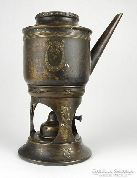 1N591 antique silver-plated spirit burner teapot 28.5 Cm