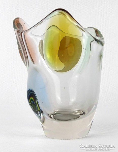 Rhapsody mid century art glass vase marked 1N973 16 cm