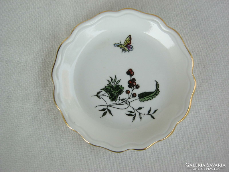 Aquincum porcelain flower butterfly ring holder bowl
