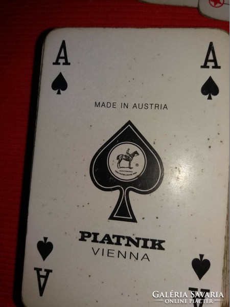 Retro PIATNIK francia römi játékkártya Liszt Ferenc és Haynald Lajos bíboros hátlap gyűjtői