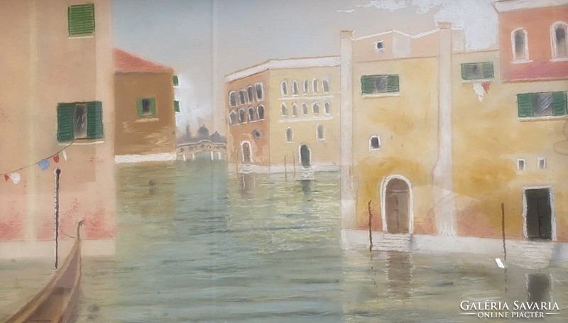 Venice - large, signed pastel