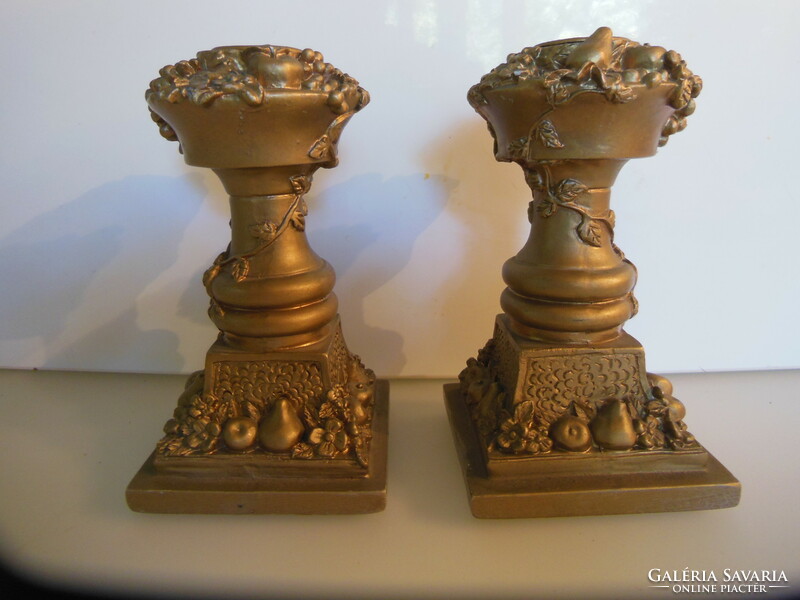 Candle holder - 2 pcs - 13 x 4 x 4 cm - solid - synthetic resin - English - flawless