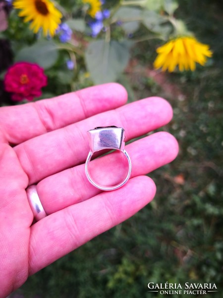 Gyönyörű füstkvarc ezüst gyűrű