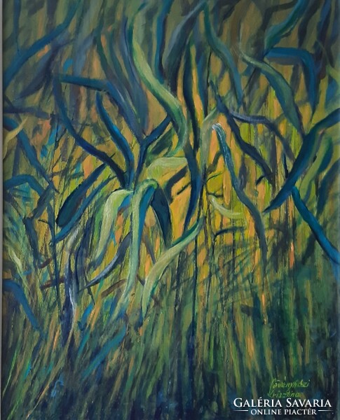 Reed, contemporary acrylic painting by Kristina Sévényháza