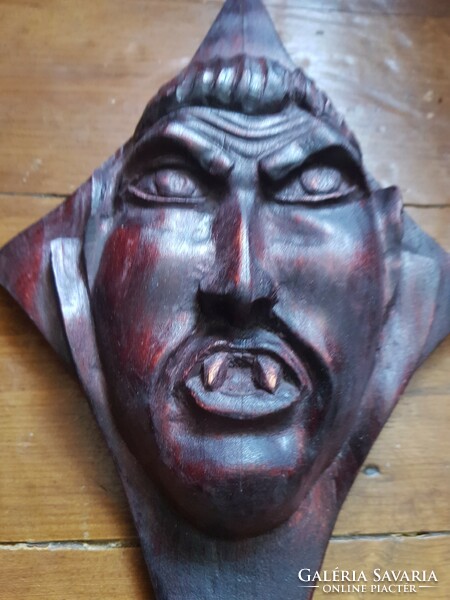 Dracula wood carving carved relief