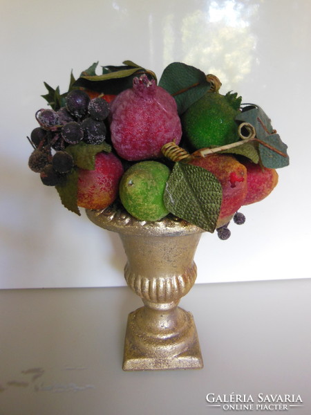 Decoration - 30 x 21 cm - English - resin basket - ice fruits - perfect