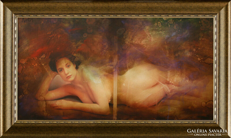 József Burkus: Memory of you - with frame 68x115 cm - artwork: 54x101 cm - 1905/525