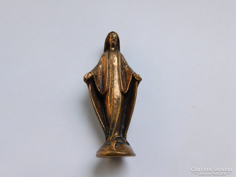 Miniature copper Virgin Mary statue 7.5 Cm