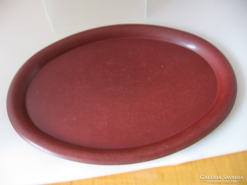 Burgundy retro melamine tray