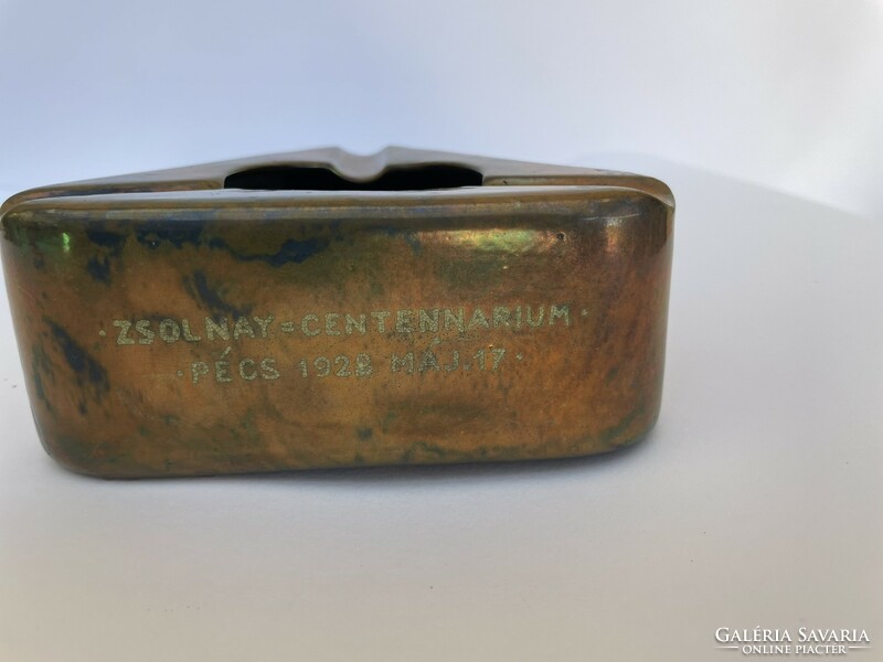 Zsolnay multicolor eosin ashtray for the 1928 centenary